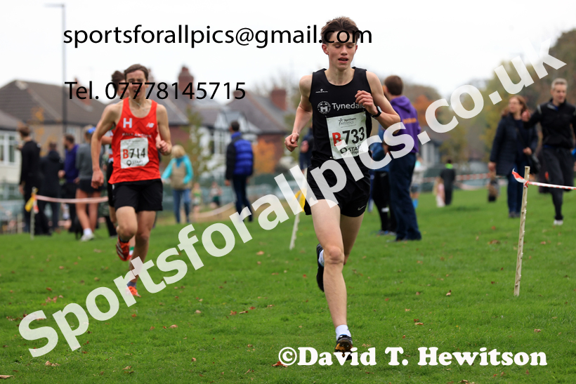 Mens Under-17s relay, 2025 Northern Cross Country Relays, Graves Park, Sheffield. Photo: David T. Hewitson/Sports for All Pics
